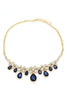 noble gold earrings necklace crystal set