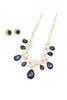noble gold earrings necklace crystal set