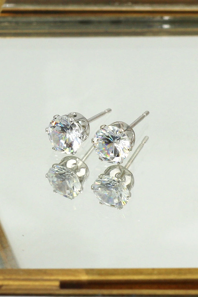 six-claw crystal ring earring set