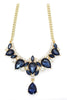 luxury pendant crystal golden necklace