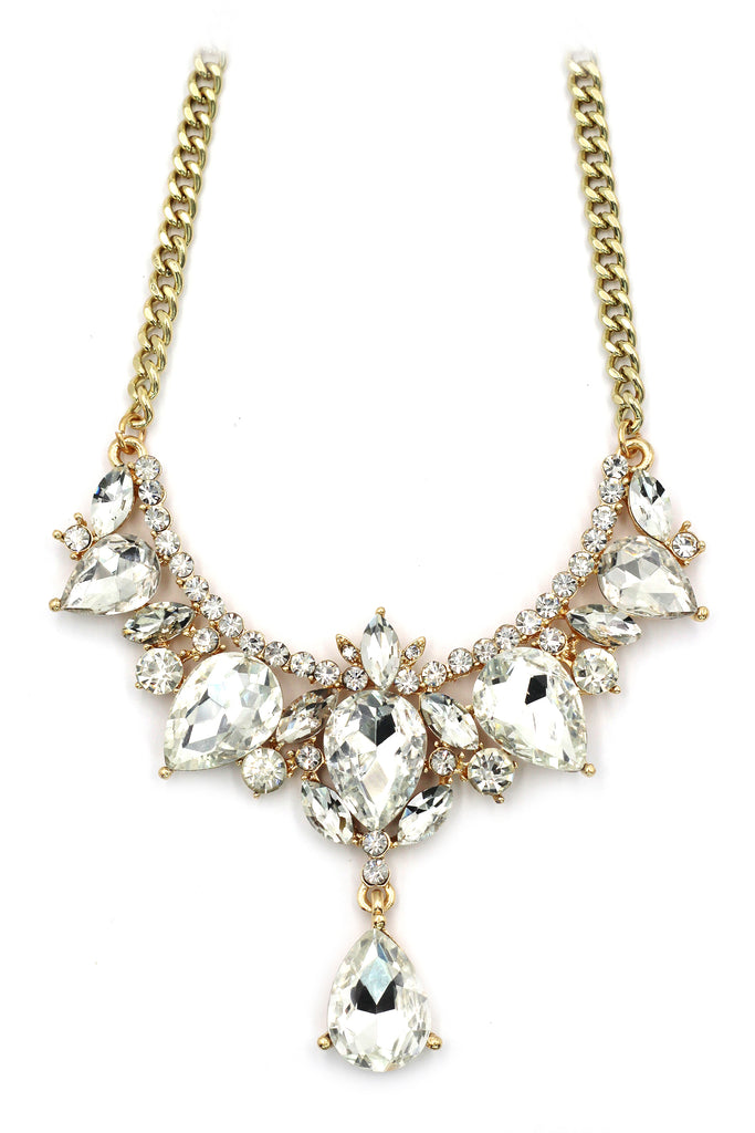 luxury pendant white crystal necklace