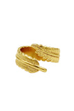 Fashion feather gold ring