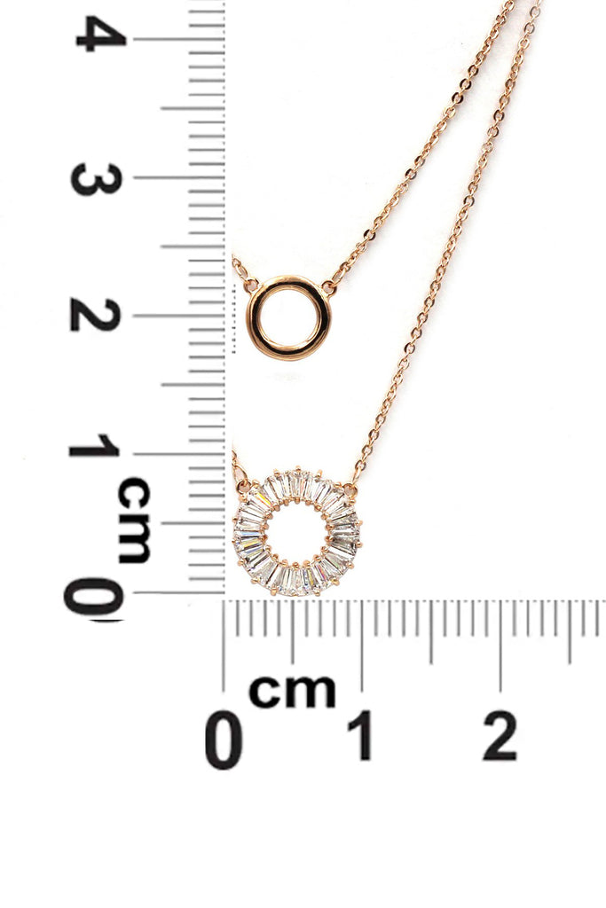 duplexes crystal circle necklace