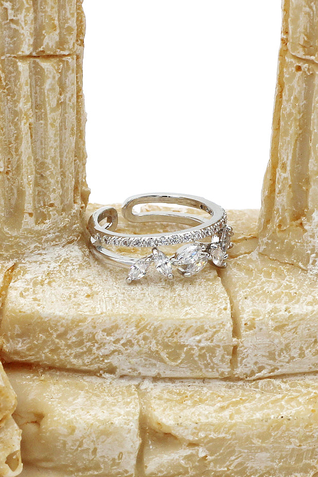 fashion crystal grain ring