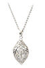 hollow crystal leaf earring necklace set