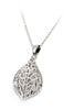 hollow crystal leaf earring necklace set