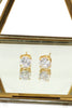 gold clavicle inlaid crystal necklace earring set