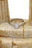 simple small crystal four-claw ring