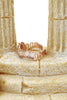 wavy crystal row open ring