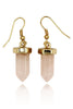 pink crystal earrings bracelet set