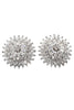 shiny silver earrings necklace crystal set