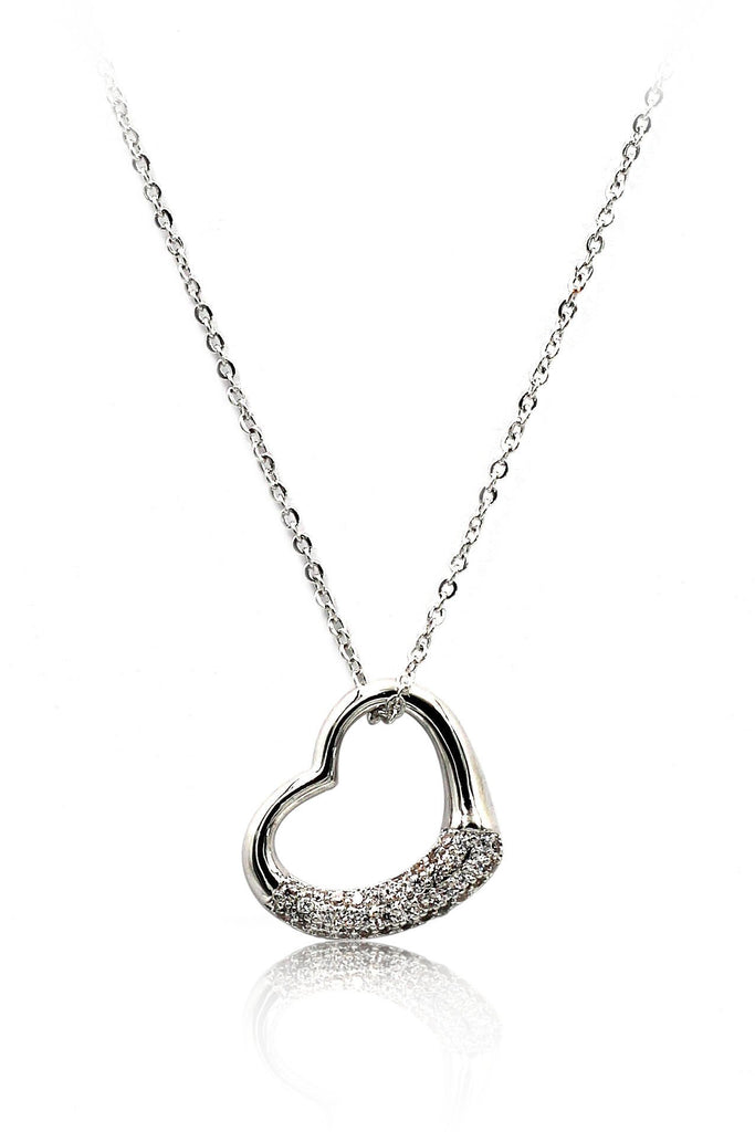 sweet heart crystal earrings necklace set