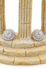 shiny silver earrings necklace crystal set
