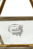 mini crown crystal pearl earring ring set