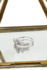 mini crown crystal pearl earring ring set
