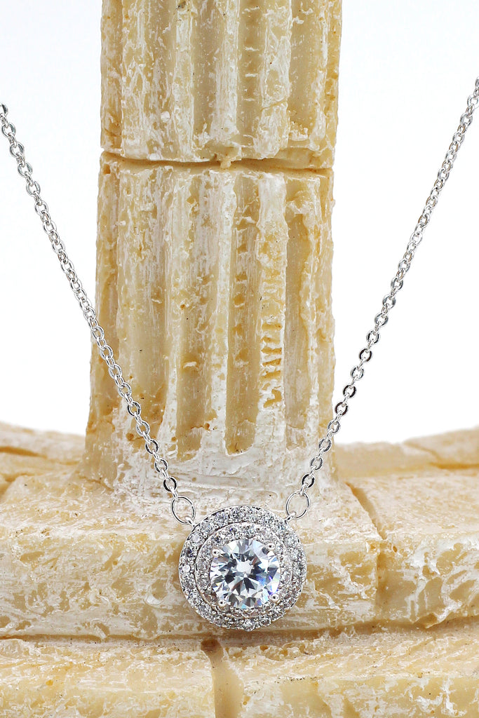sparkling crystal clavicle necklace