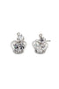 silver crown crystal bracelet earring set