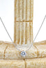 fashion zircon crystal pendant necklace ring set