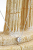 fashion zircon crystal pendant necklace ring set