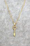 simple love key necklace