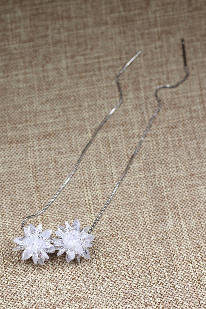 snowflake pendant earrings