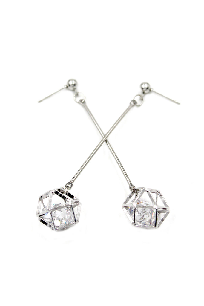 prism crystal earring necklace set