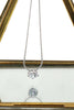four prong crystal ring necklace set