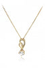 golden elegant pendant earrings necklace set