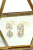mini crystal ball necklace earrings set