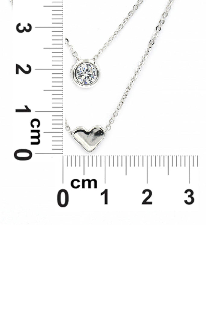 small love circle crystal necklace