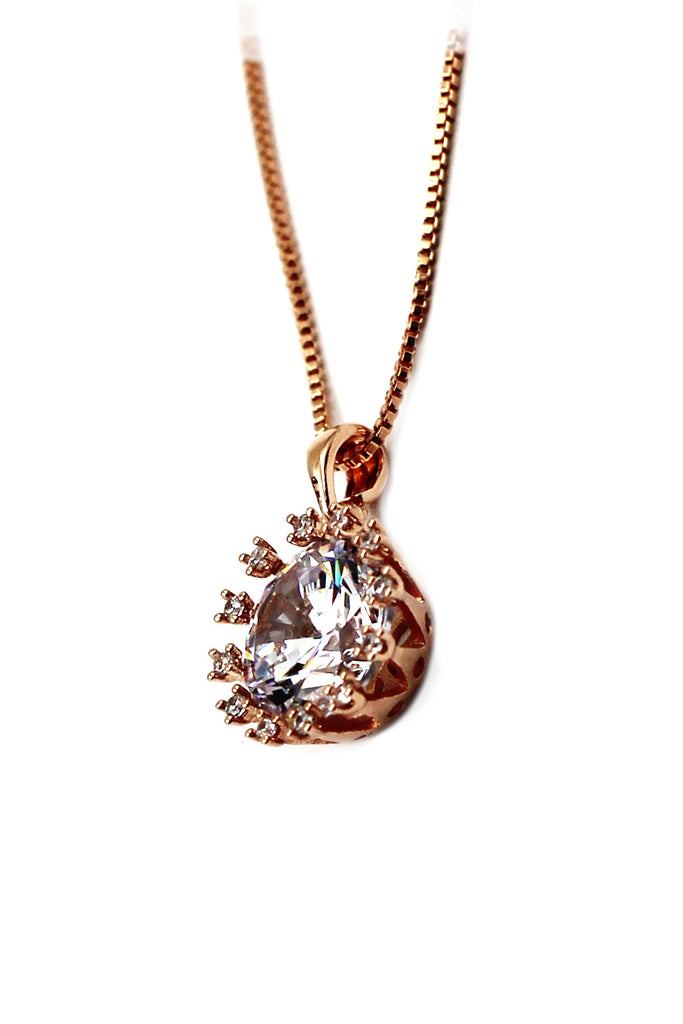 elegant blossom crystal necklace