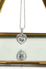 lovely peach heart crystal necklace