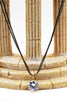 Simple large crystal black necklace