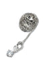 shiny four-claw crystal ring necklace set
