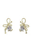 Fashion bow crystal earrings