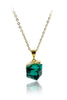 fashion colorful square crystal necklace