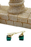 fashion colorful square crystal earrings