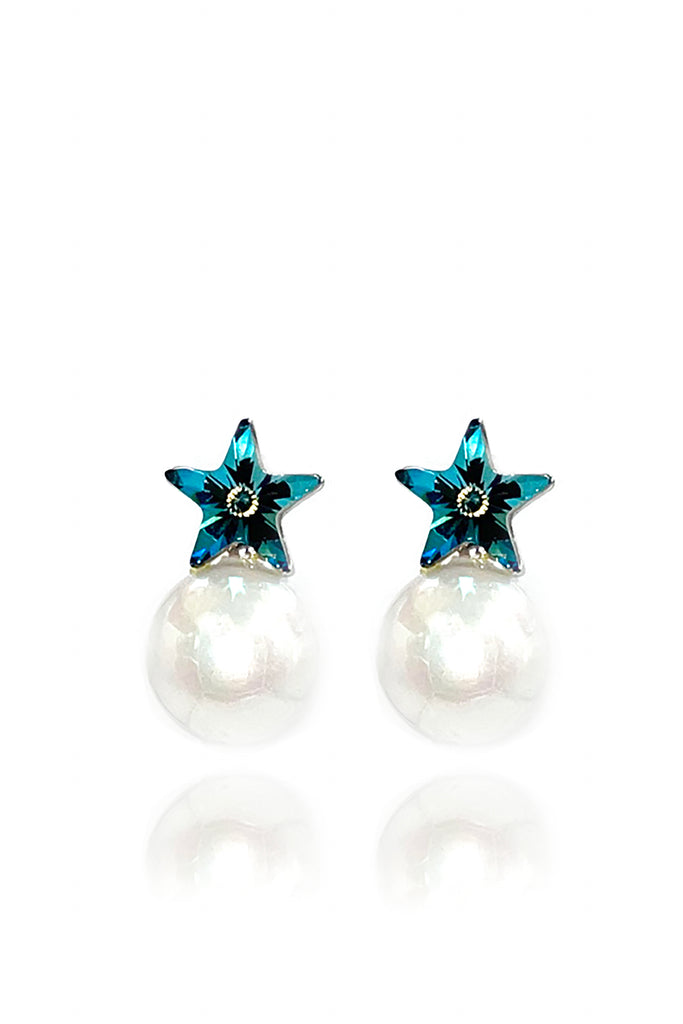 Mini cute star pearl earrings