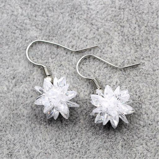 snowflake silver necklace set