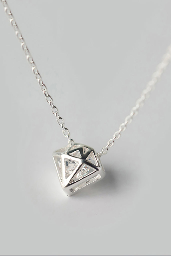 fashion triangle stud earrings necklace set