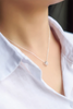 fashion triangle stud earrings necklace set