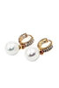Fashion pearl gold earrings